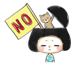 Mr.Cats and Maid girl loosely sticker sticker #313504