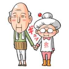 Grandpa & Grandma from the countryside sticker #315625