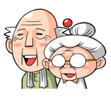 Grandpa & Grandma from the countryside sticker #315635