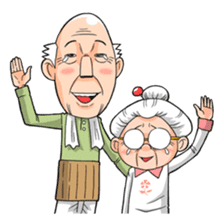 Grandpa & Grandma from the countryside sticker #315664
