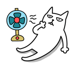 TOFU -White Cat - 2 sticker #316003