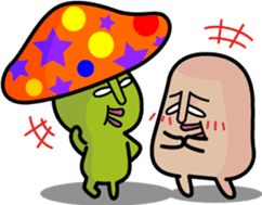 bean & mushroom sticker #316344