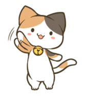 a calico cat MI-KE sticker #316674