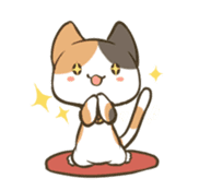 a calico cat MI-KE sticker #316691