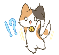 a calico cat MI-KE sticker #316693