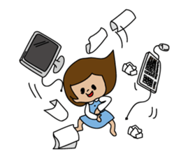 She is an office clerk sticker #318189