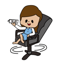 She is an office clerk sticker #318194