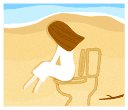 Beach girl sticker #319234