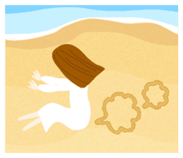 Beach girl sticker #319247
