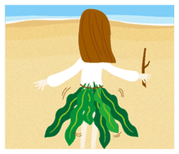 Beach girl sticker #319256