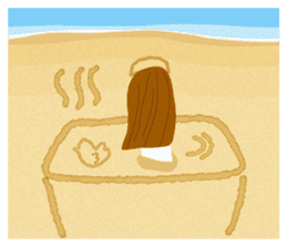 Beach girl sticker #319257