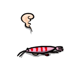 sakuraebeeko and Red bee shrimp sticker #320135