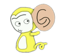 Golden monky sticker #320334
