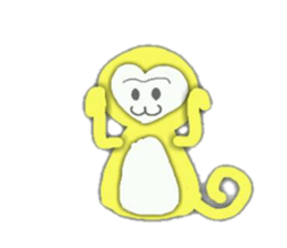 Golden monky sticker #320339
