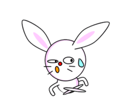 Mean Rabbit boy sticker #320393