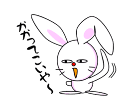 Mean Rabbit boy sticker #320397