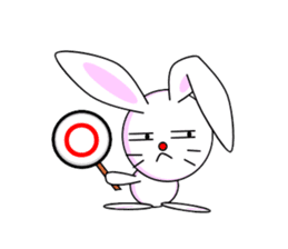 Mean Rabbit boy sticker #320421