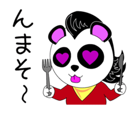 Slash and 3color Afro hear panda sticker #321138