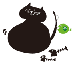 Ms. momoko of a black cat sticker #322015