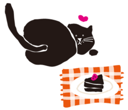 Ms. momoko of a black cat sticker #322024