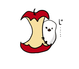 pretty bird stamp-shimaenaga sticker #322108