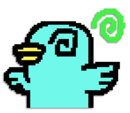 P.P. birdie sticker #324553