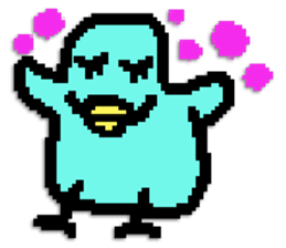 P.P. birdie sticker #324575