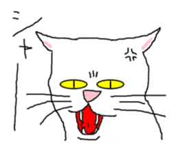 wrote in the mouse "white cat Mimi" sticker #325097