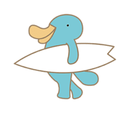 A platypus surfer Tom. sticker #325585