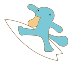 A platypus surfer Tom. sticker #325588