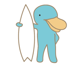 A platypus surfer Tom. sticker #325602
