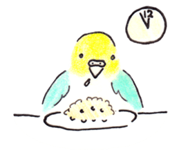 Cute Little Parakeet - HAPPY LIFE sticker #325625