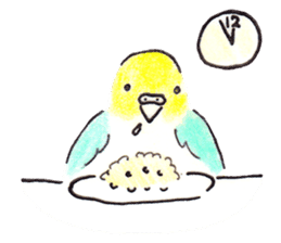 Cute Little Parakeet - HAPPY LIFE sticker #325625