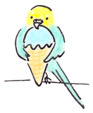 Cute Little Parakeet - HAPPY LIFE sticker #325626