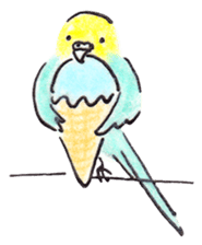 Cute Little Parakeet - HAPPY LIFE sticker #325626