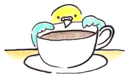 Cute Little Parakeet - HAPPY LIFE sticker #325628