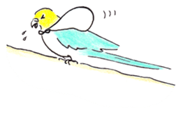 Cute Little Parakeet - HAPPY LIFE sticker #325629