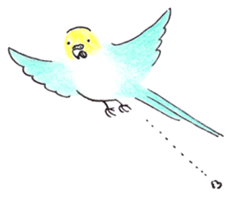 Cute Little Parakeet - HAPPY LIFE sticker #325632