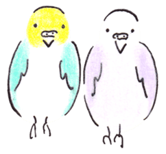 Cute Little Parakeet - HAPPY LIFE sticker #325634