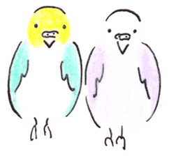 Cute Little Parakeet - HAPPY LIFE sticker #325634