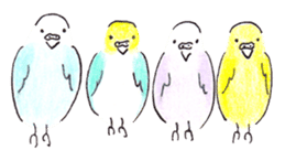 Cute Little Parakeet - HAPPY LIFE sticker #325635