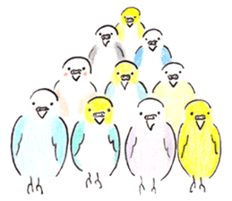 Cute Little Parakeet - HAPPY LIFE sticker #325636