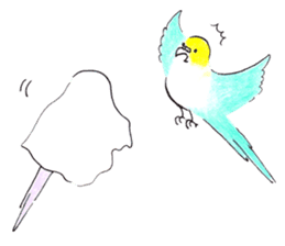 Cute Little Parakeet - HAPPY LIFE sticker #325637