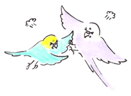 Cute Little Parakeet - HAPPY LIFE sticker #325638