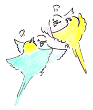 Cute Little Parakeet - HAPPY LIFE sticker #325639