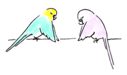 Cute Little Parakeet - HAPPY LIFE sticker #325640