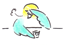 Cute Little Parakeet - HAPPY LIFE sticker #325643
