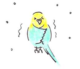 Cute Little Parakeet - HAPPY LIFE sticker #325645
