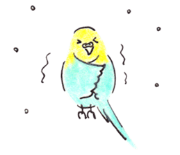 Cute Little Parakeet - HAPPY LIFE sticker #325645