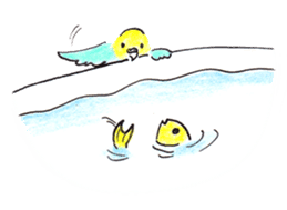 Cute Little Parakeet - HAPPY LIFE sticker #325646